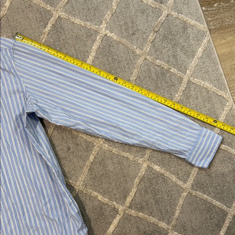 BANANA REPUBLIC Blue Striped Men's Shirt SZ M